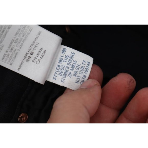 Mother jeans Women's 26 The Stunner Double Zip Ankle step fray not guilty black - Picture 15 of 15